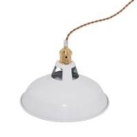 Lámpara de techo colgante bronce y blanca 1 luz E27