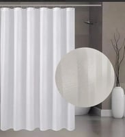 Cortina de baño 180 x 200 cm Rayas blanca