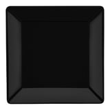 Plato llano cuadrado negro 26 x 26 cm