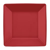 Plato hondo cuadrado rojo 21 x 21 cm