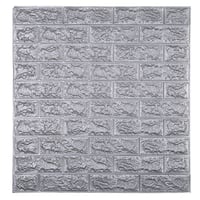 Placa adhesiva para pared gris plata ladrillo 70 X 77 cm