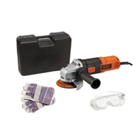 Amoladora angular eléctrica 820 W 115 mm con guantes y lentes