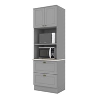 Torre para 2 hornos Americana 220.5 x 71.5 x 54 cm gris