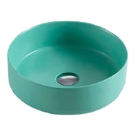 Bacha circular de apoyo Slim 35.5 cm verde mate
