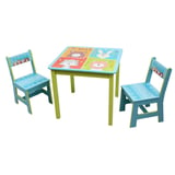 Juego de mesa y 2 sillas infantil Zoo