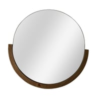 Espejo redondo café 40 x 40 cm
