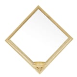 Espejo 3D cuadrado dorado 38 x 38 cm