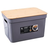 Caja plástica de bambú 11 l con tapa