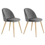 Pack de 2 sillas de comedor Zomba 56 x 49 x 77 cm gris