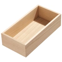 Caja de madera 12.7 x 25.4 x 6.35 cm