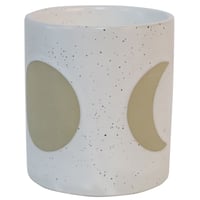 Portavela Luna de cerámica blanca 10.5 cm