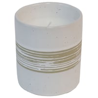 Portavela de cerámica blanca 10.5 cm