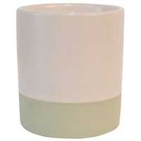 Portavela de cerámica rosada 10.5 cm