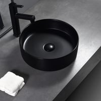 Lavamanos cerámica circular mate negro