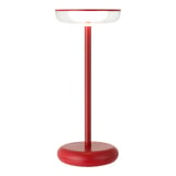 Lámpara de mesa Billu 1 luz LED USB roja