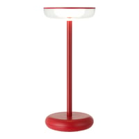 Lámpara de mesa Billu 1 luz LED USB roja