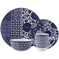 Juego de vajilla Bankok 24 piezas de porcelana azul