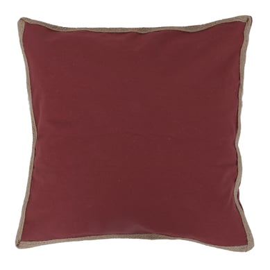 Almohadn decorativo Boho yute 50 x 50 cm rojo