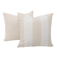 Pack de 2 almohadones decorativos 45 x 45 cm beige