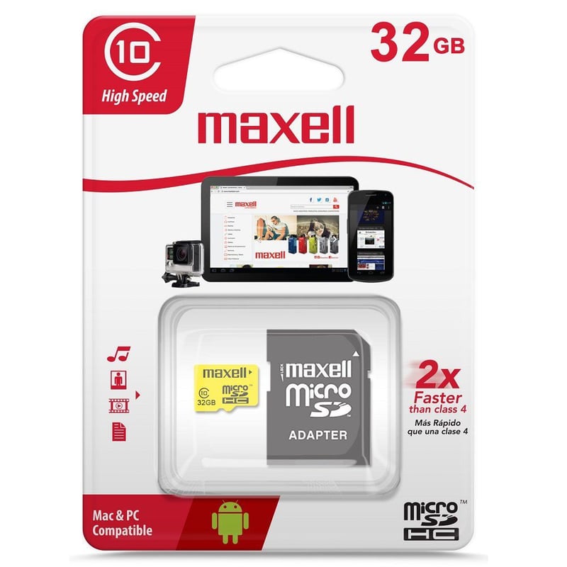 MAXELL - Micro SD 32B Clase 10