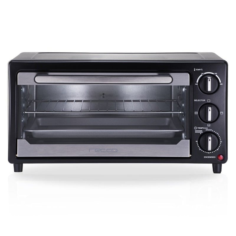 RECCO - Horno Eléctrico negro 17 litros RHEL-17AB/RHE-17L