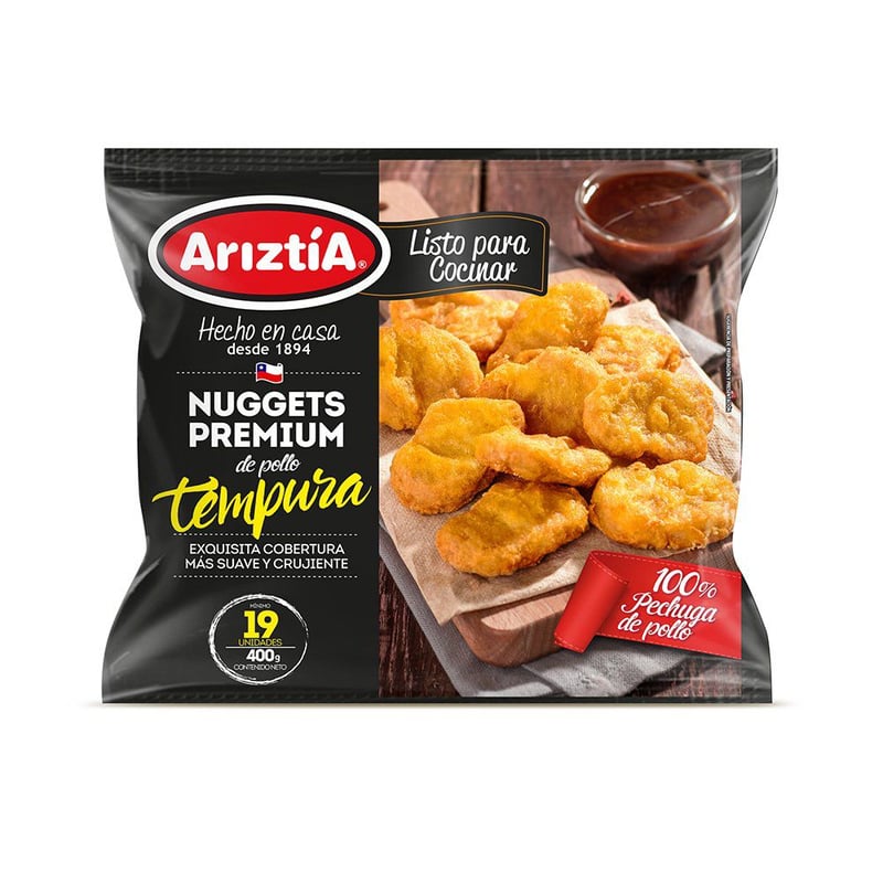 ARIZTIA - Nuggets de Pollo Tempura Congelados Ariztía 400 g