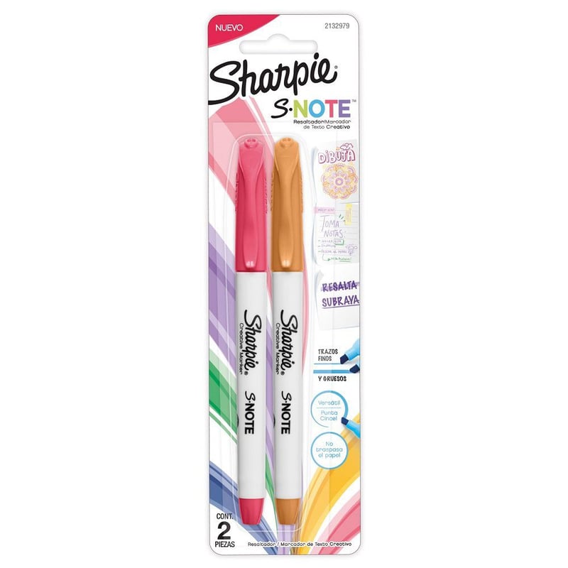 SHARPIE - 2 Destacadores Sharpie Note Blister Pastel