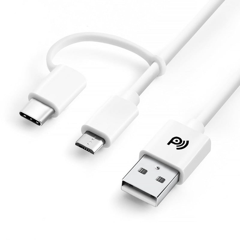 DDESIGN - Cable 2 en 1 Micro USB + conector tipo C