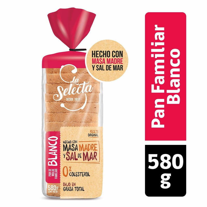 LA SELECTA - Pan de Molde Familiar Blanco La Selecta 580 g