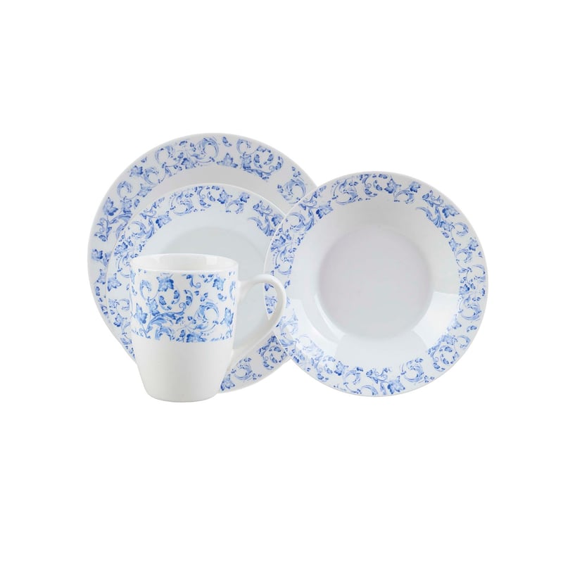 Juego Vajilla Porcelana 16 Piezas Carolina Tottus Chile