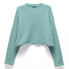 REDWOOD - Sweater Crop Chenille Mujer