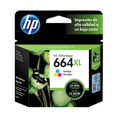 HP - Tinta Tri Color Ink Advantage 664XL