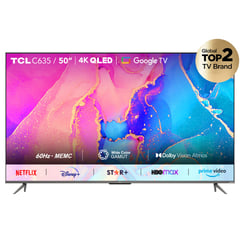 TCL - QLED 50" 4K Ultra HD Google TV 50C635