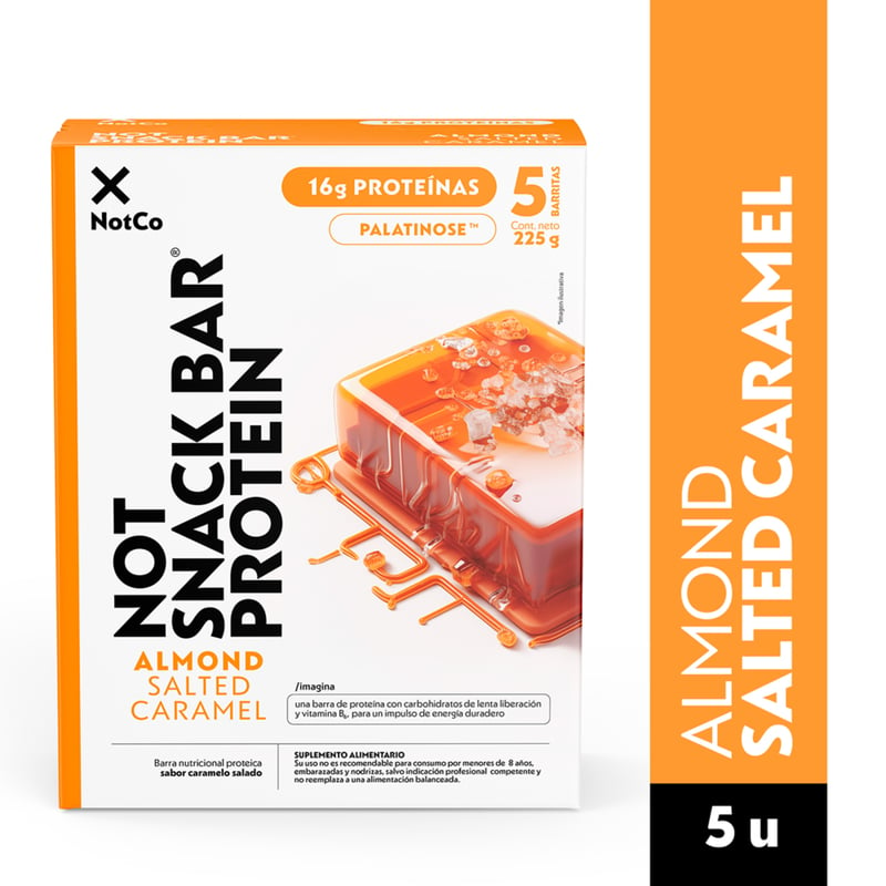 NOTSNACK BAR - Barra de Proteína NotSnack Bar Salted Caramel 5 x 45g