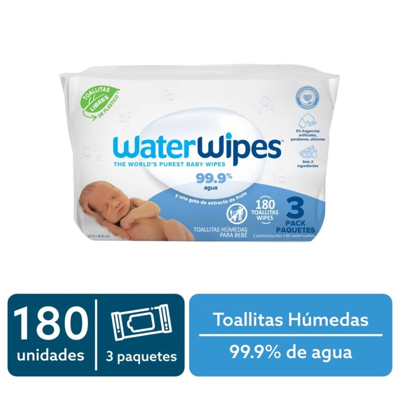 WATERWIPES - Toallitas Húmedas Waterwipes 180 Un