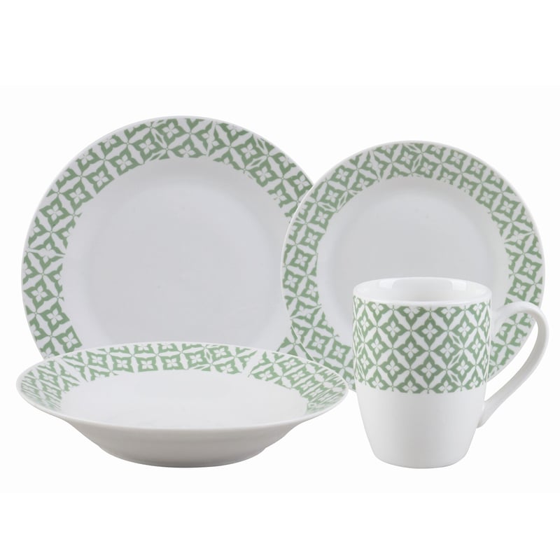 Vajilla Porcelana 16Pz Celeste