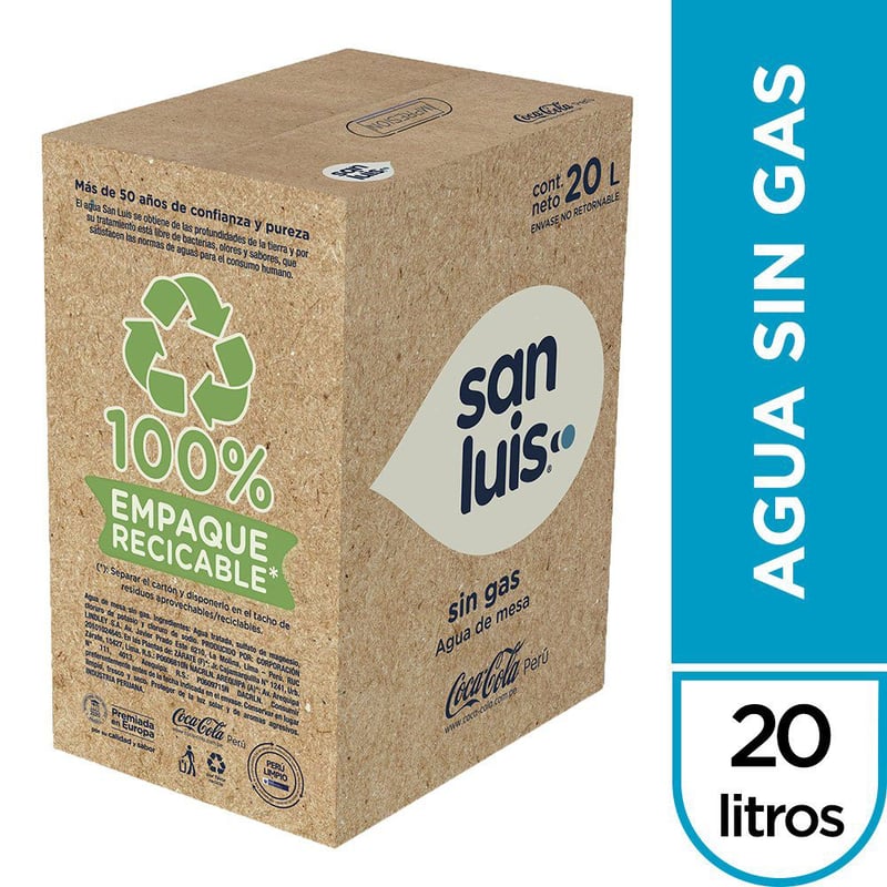 SAN LUIS - Agua Mineral sin gas San Luis 20 L