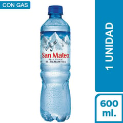 SAN MATEO - Agua Mineral Con Gas San Mateo 600 mL