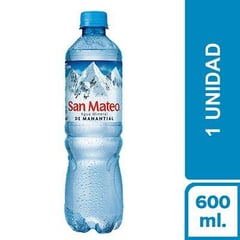 SAN MATEO - Agua Mineral Sin Gas San Mateo 600 mL