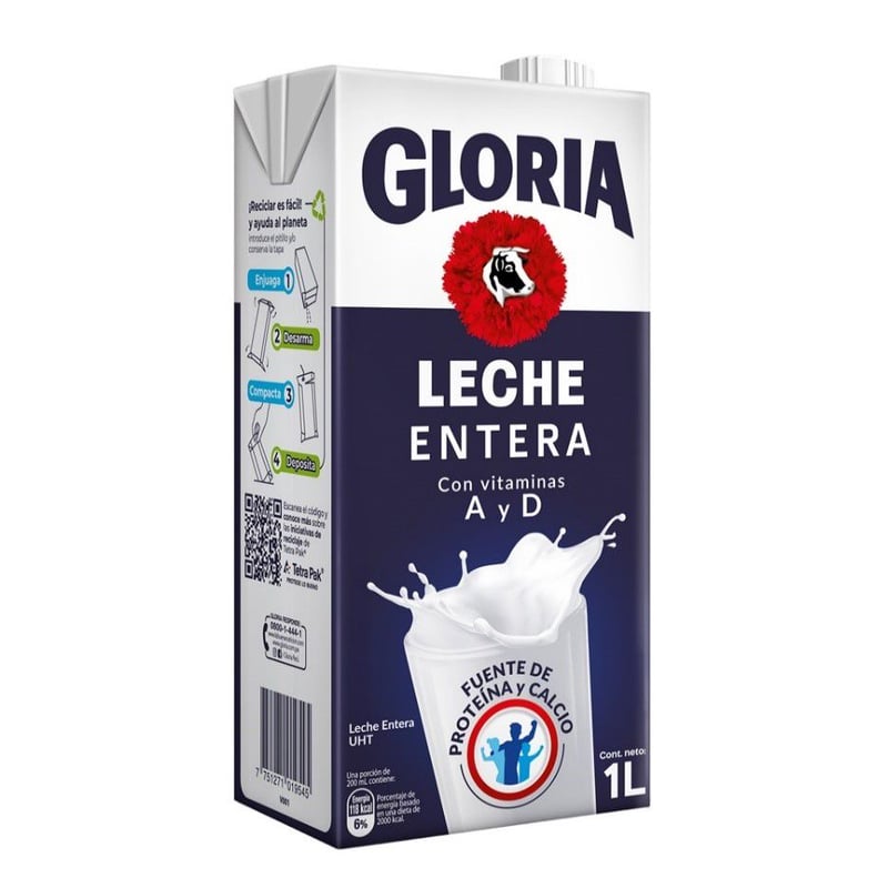 Leche Gloria Entera 1 L