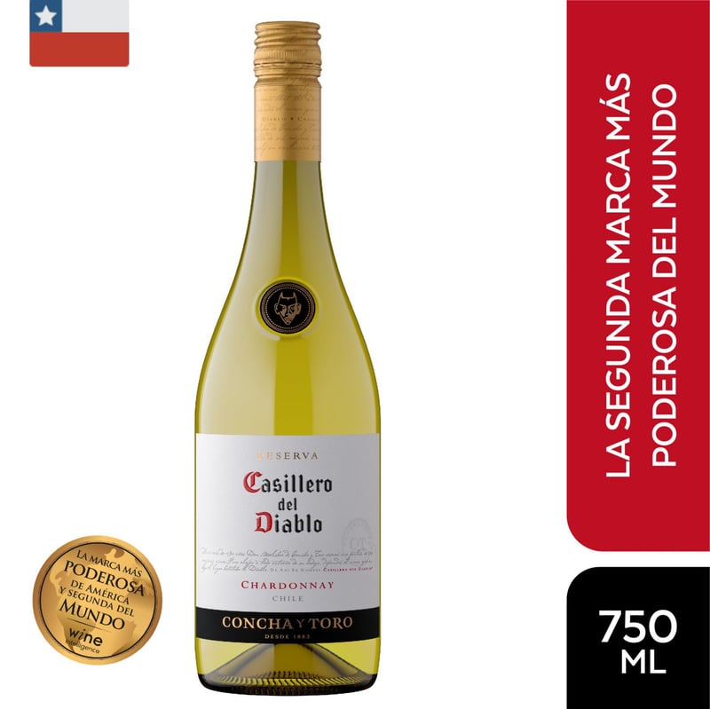 CASILLERO DEL DIABLO - Vino Casillero Del Diablo Chardonnay 13.5° 750 mL