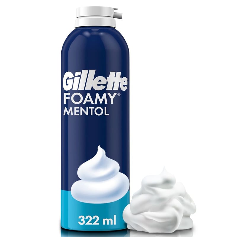 GILLETTE - Espuma de afeitar Foamy Mentol Gillette 322 mL