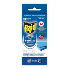 RAID - Repuesto Repelente en pastilla Raid para Insectos Voladores 12 unds