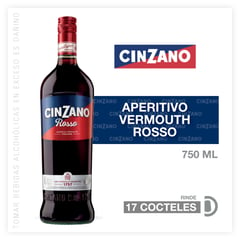 CINZANO - Vino Vermouth Rosso Cinzano 15° 750 mL