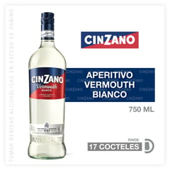 CINZANO - Vino Vermouth Blanco Cinzano 750 mL