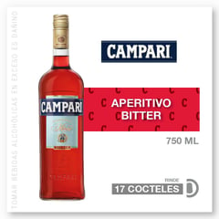 CAMPARI - Licor Bitter Campari 750 mL