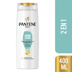 PANTENE - Shampoo con Acondicionador 2 en 1 Liso y Sedoso Pantene 400 mL