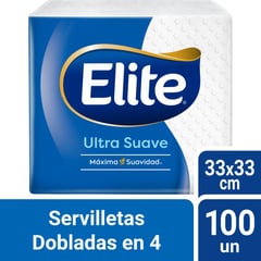 ELITE - Servilletas Dobladas en 4 Elite 100 unds
