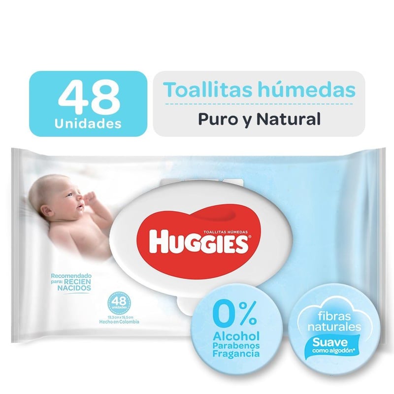 HUGGIES - Toallas Húmedas Recién Nacido Huggies 48 Unidades