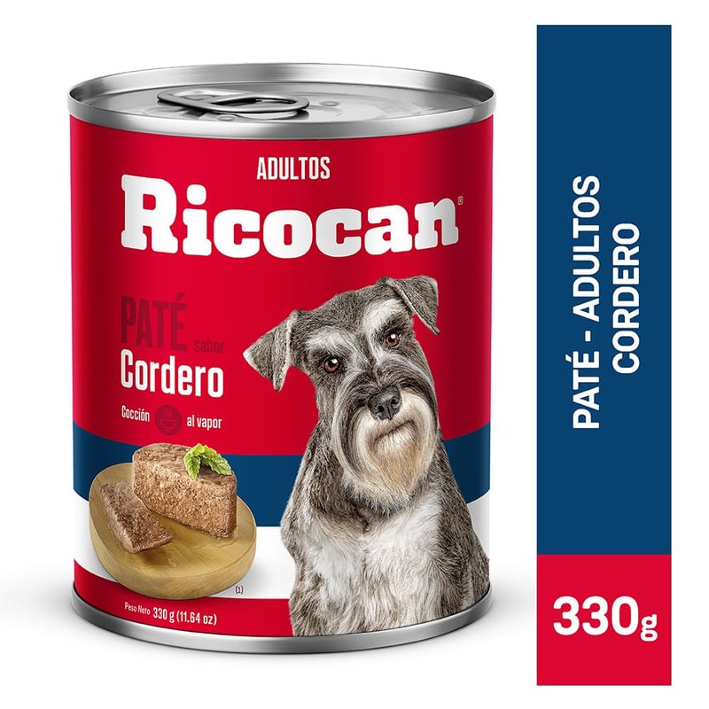 RICOCAN - Comida Húmeda para Perros Ricocan Adultos Sabor Cordero 330 g